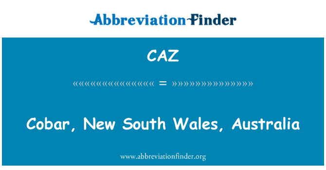 CAZ: Cobar, Wales ġodda t'Isfel, Awstralja