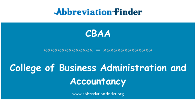 CBAA: Kolèj administrasyon biznis Et kontabilite