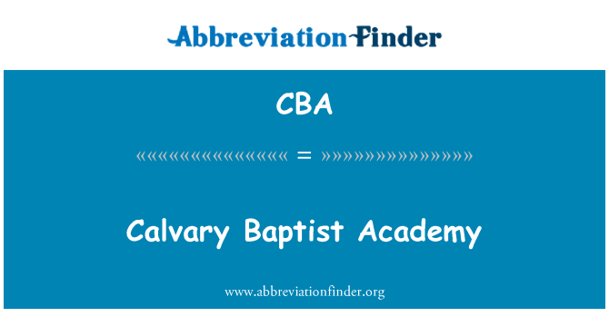 CBA: Kalvárie baptistická akademie