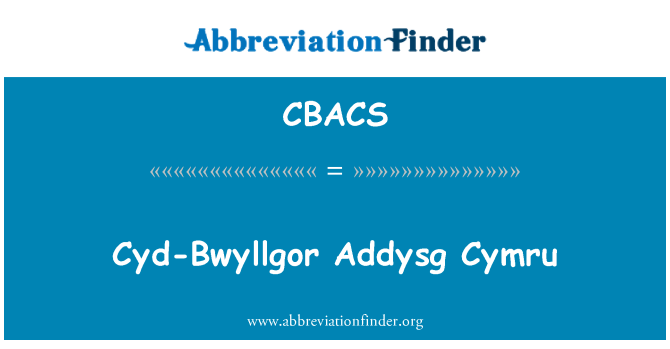 CBACS: Jiří Bwyllgor Addysg Cymru