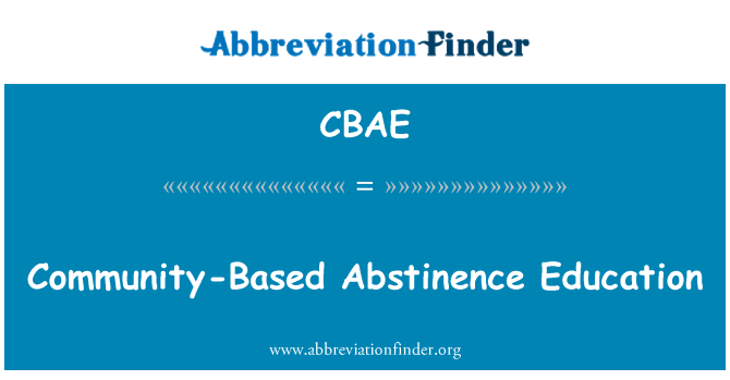 CBAE: Abstinence Community-Based Education