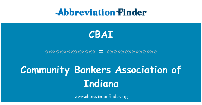 CBAI: Gemenskapens Bankers Association i Indiana