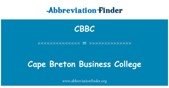 CBBC: Cape Breton Σχολή