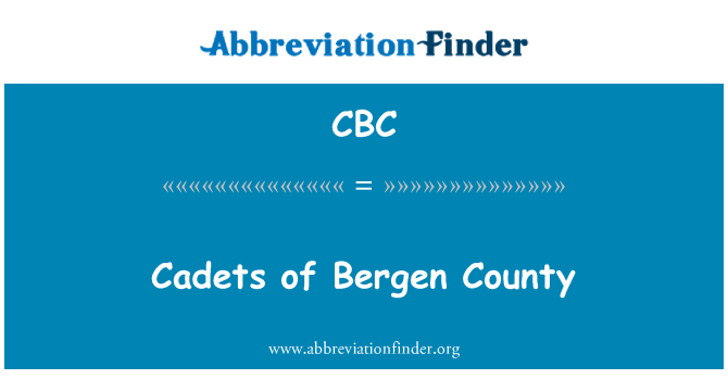 CBC: Cadets of Bergen County