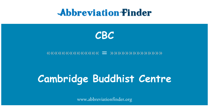 CBC: Cambridge buddhistické centrum