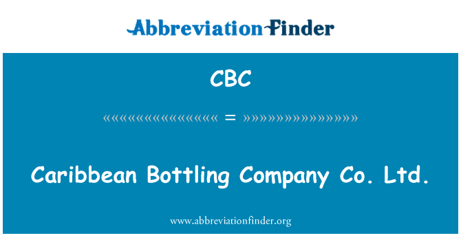 CBC: 加勒比裝瓶公司有限公司。