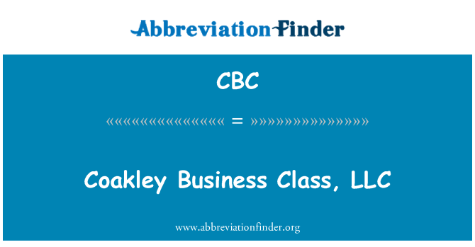 CBC: Klassi Coakley tan-negozju, LLC