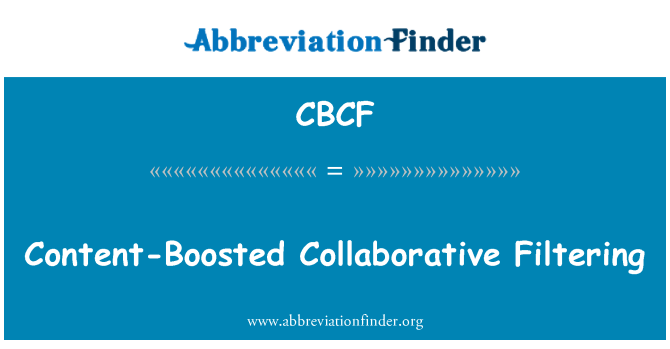 CBCF: Vsebine povečala Collaborative filtriranje