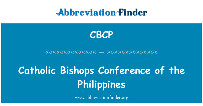 CBCP: Conférence des évêques catholiques des Philippines