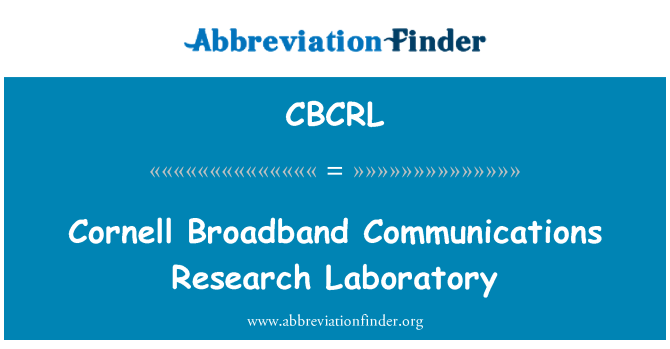 CBCRL: Laboratorium penelitian Cornell komunikasi