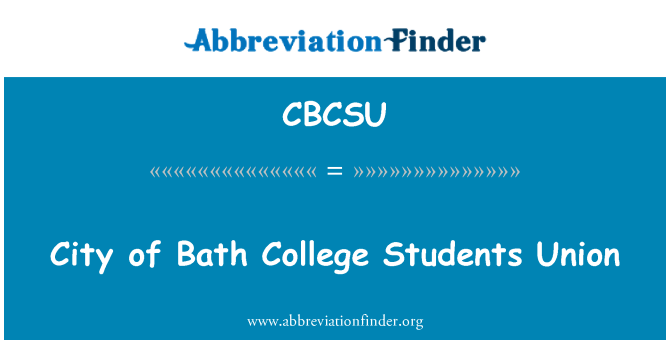 CBCSU: Byen Bath College Students Union