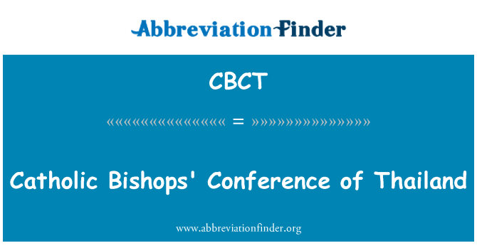 CBCT: Catholic Bishops' Conference of Thailand