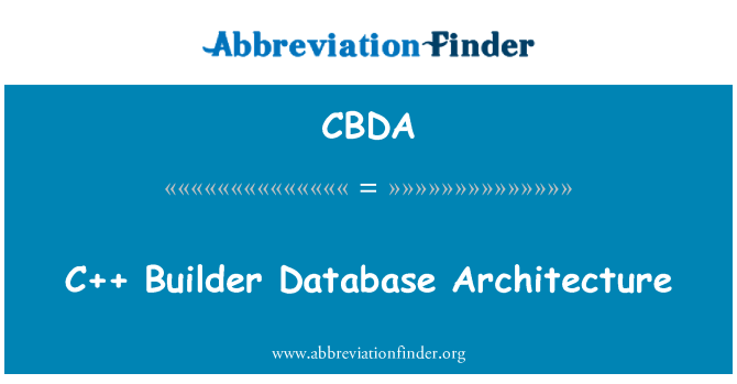 CBDA: C++ Builder veritabanı mimarisi
