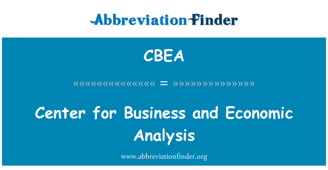 CBEA: Centro di Business e analisi economica