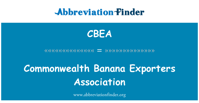 CBEA: Commonwealth pisang eksportir Asosiasi