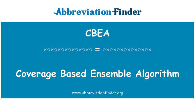 CBEA: כיסוי המבוסס על אלגוריתם אנסמבל