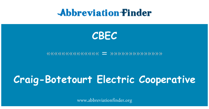 CBEC: Craig Botetourt elektrik Kooperatifi