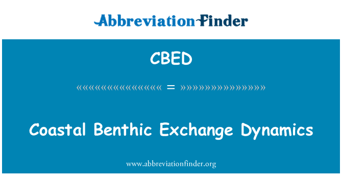 CBED: 沿海底栖交换动力学