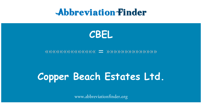 CBEL: Spiaggia di rame Estates Ltd.