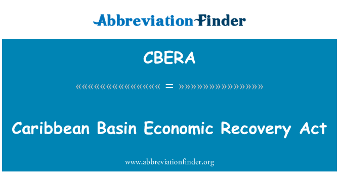 CBERA: カリブ洗面器の経済回復法