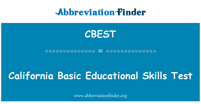CBEST: Test di abilità di base educativa California