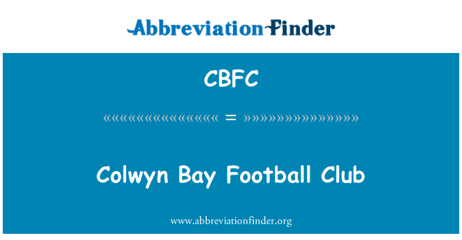 CBFC: อ่าว Colwyn ฟุตบอลคลับ