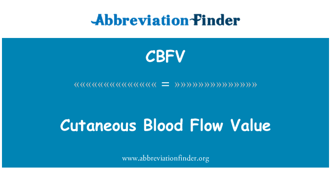 CBFV: 皮膚血流量値