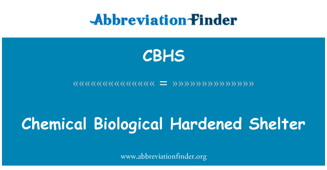 CBHS: Química biológica refugio endurecido