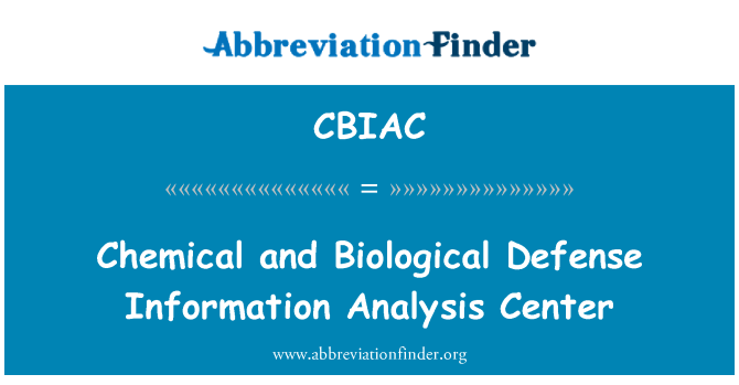 CBIAC: Vegyi és biológiai védelmi információs központ elemzése