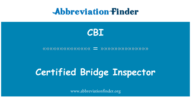 CBI: Zertifizierte Brücke Inspector