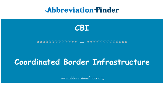 CBI: Coordinated Border Infrastructure