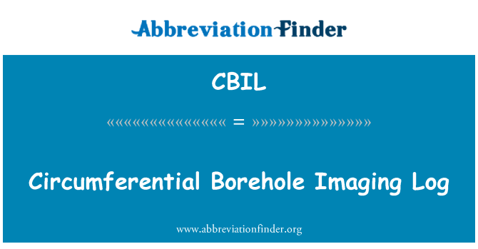 CBIL: Circumferential twll turio delweddu Log