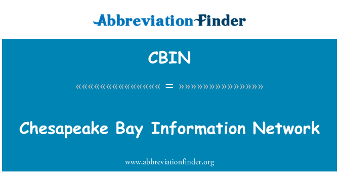 CBIN: Chesapeake Bay enfòmasyon rezo