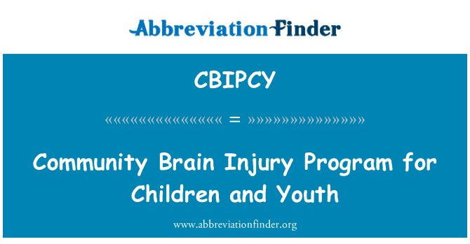CBIPCY: โปรแกรมการบาดเจ็บของสมองของชุมชนสำหรับเด็กและเยาวชน