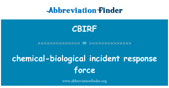 CBIRF: kimia biologi bencara tentera