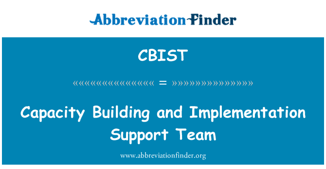 CBIST: สร้างและดำเนินการสนับสนุนทีม