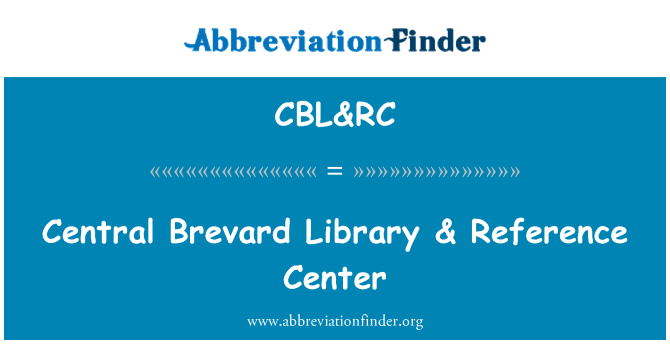 CBL&RC: Centrale Brevard bibliotheek & Reference Center