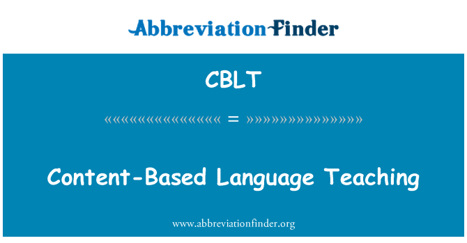 CBLT: Content-Based Language Teaching