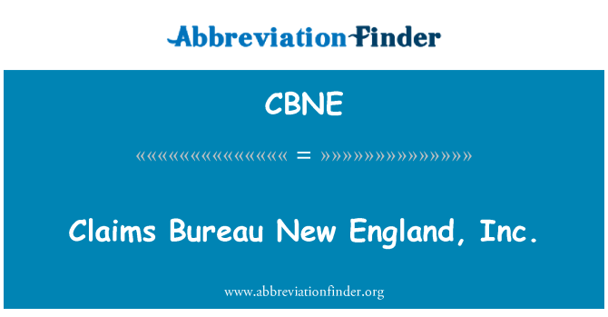CBNE: Reklamasyon biwo New England, Inc.