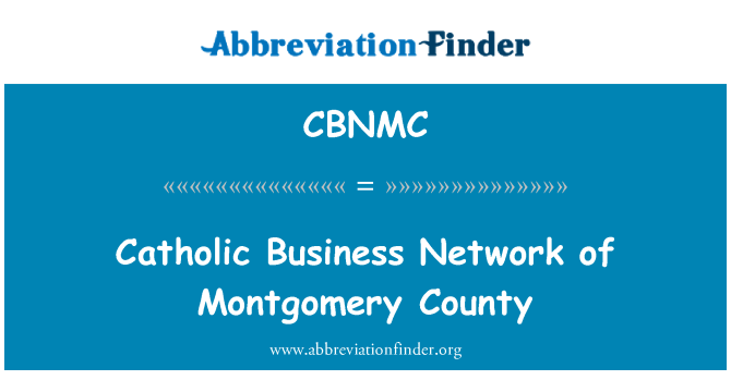 CBNMC: Katolické obchodní síť Montgomery County