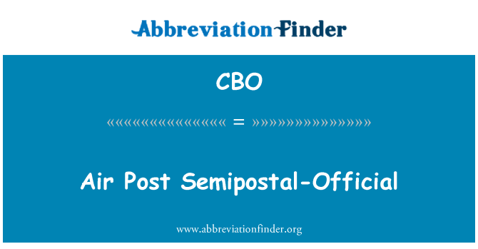 CBO: Udara posting Semipostal-resmi