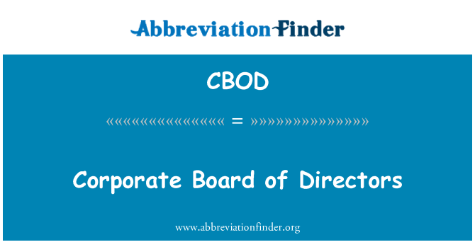 CBOD: 企業の取締役会