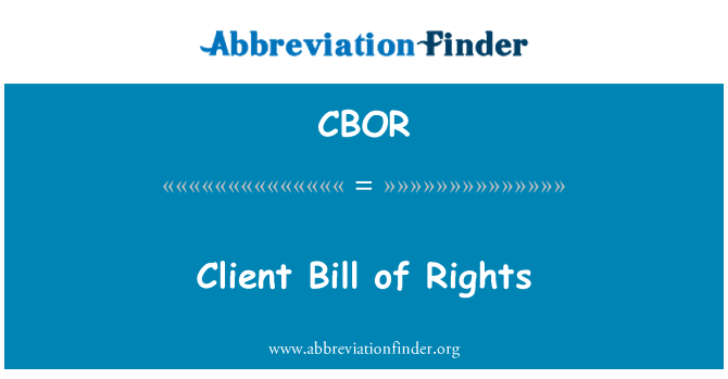 CBOR: Asiakkaan Bill of Rights