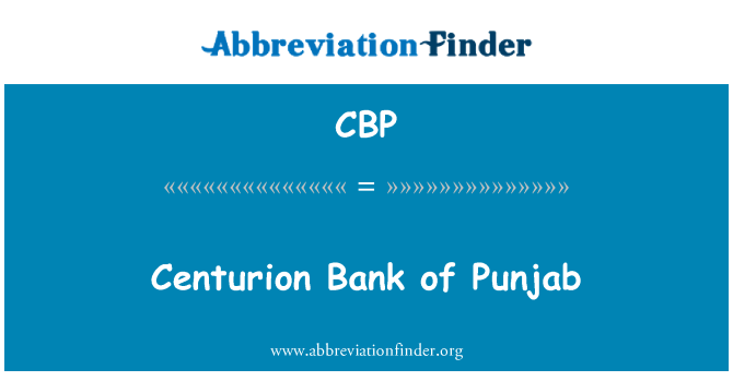 CBP: Banco del Centurion de Punjab