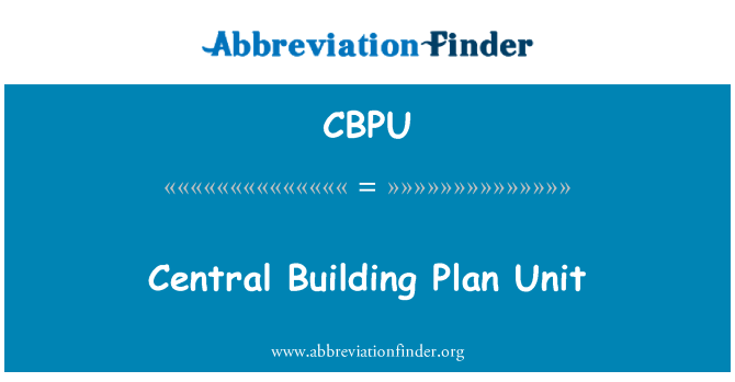 CBPU: Unidade de plano do edifício central