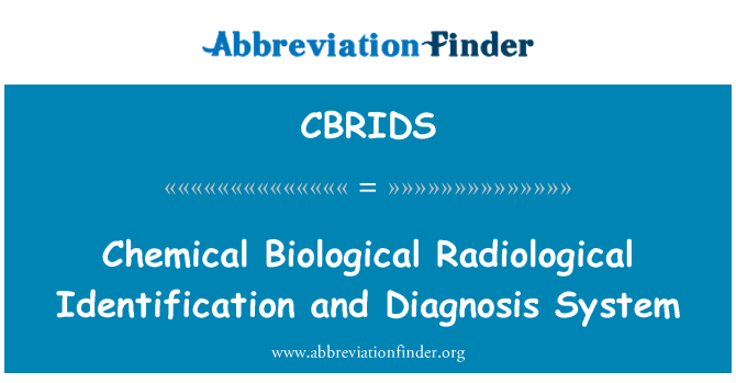 CBRIDS: Kemijsko biološke radiološke identifikacija i dijagnoza sustava