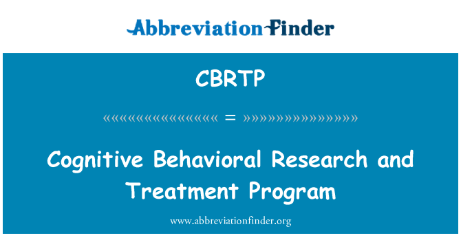 CBRTP: 認知行動研究と治療プログラム