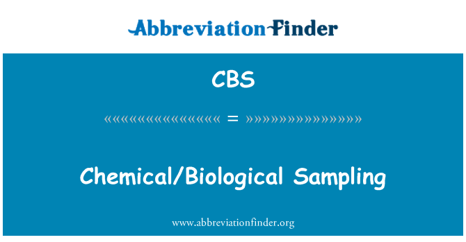 CBS: Chemiczne/biologiczne pobieranie próbek