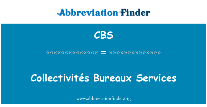 CBS: Služby kanceláře Collectivités