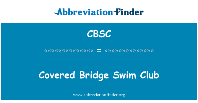 CBSC: Covered Bridge Swim Club